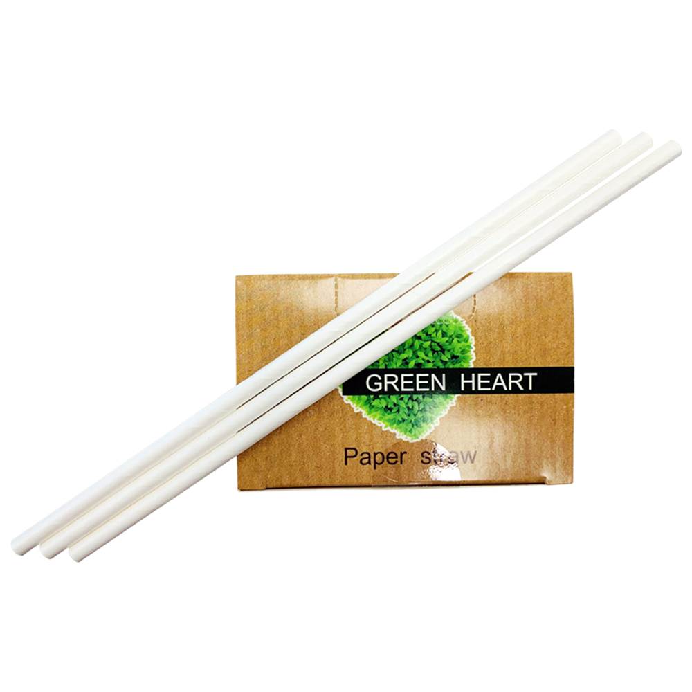 Picture of Paper Straw - White - 7 x 200mm (8") 200/Box Picture of Paper Straw - White - 7 x 200mm (8") 200/Box