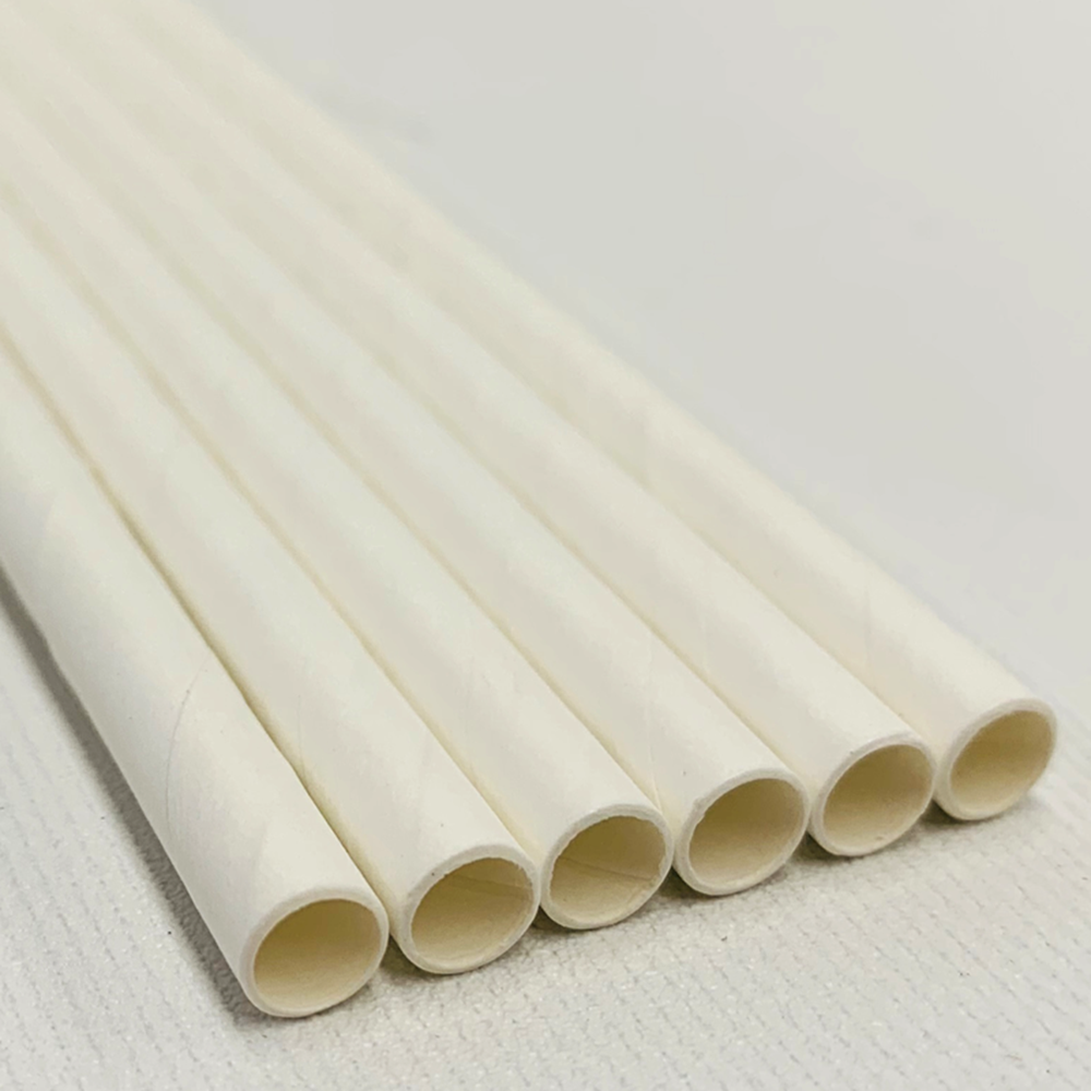 Picture of Paper Straw - White - 7 x 200mm (8") 200/Box Picture of Paper Straw - White - 7 x 200mm (8") 200/Box
