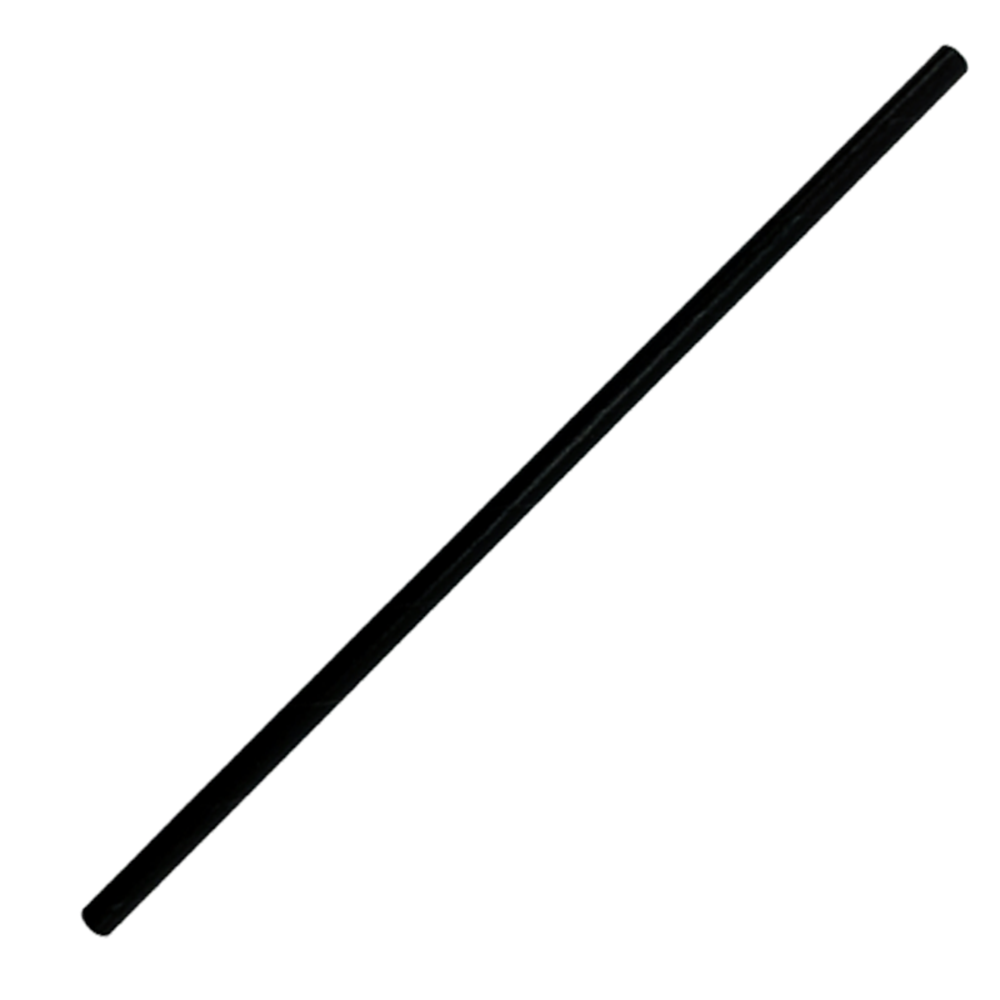 Picture of Paper Straw - Black - 6 x 200mm (8") 200/Box