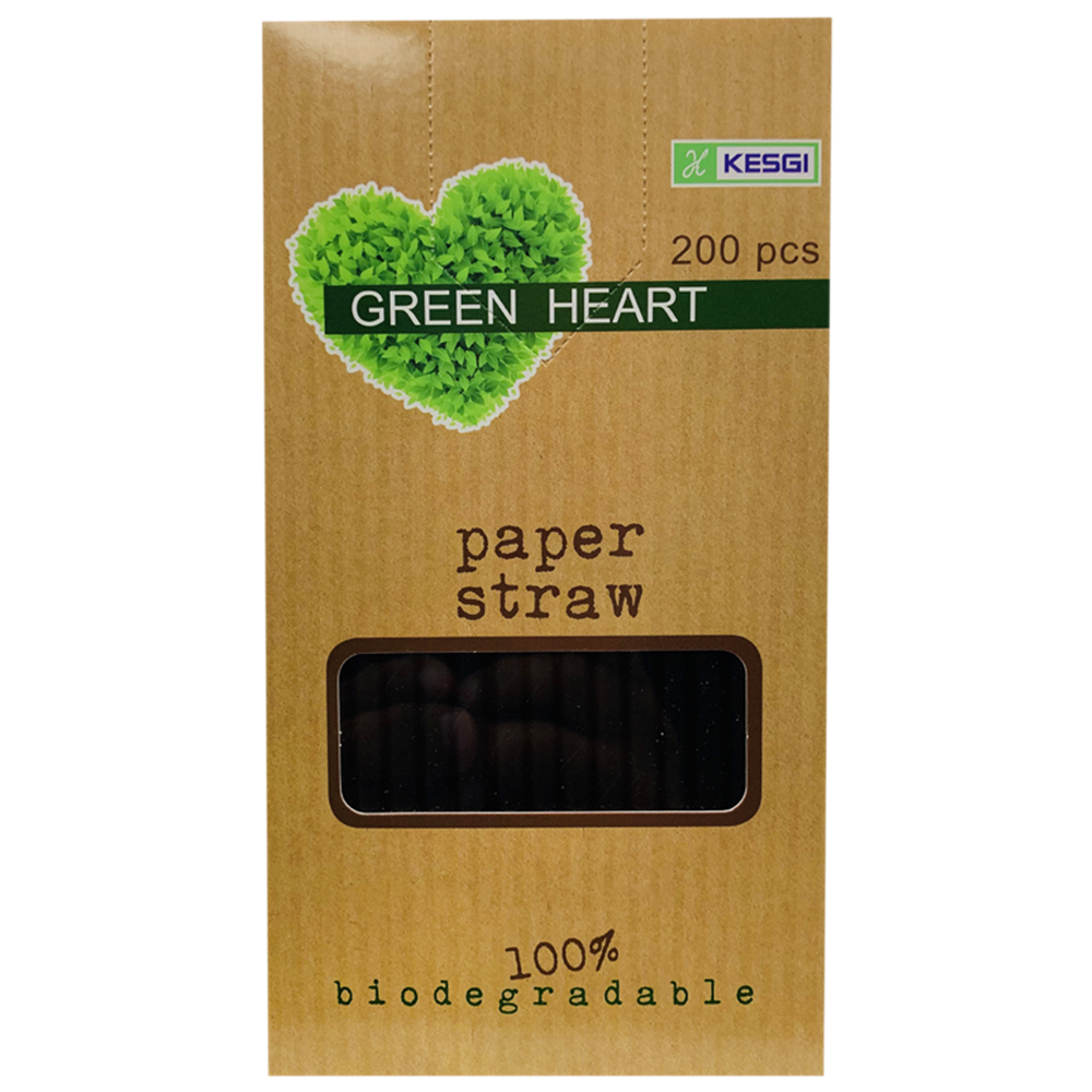 Picture of Paper Straw - Black - 6 x 200mm (8") 200/Box