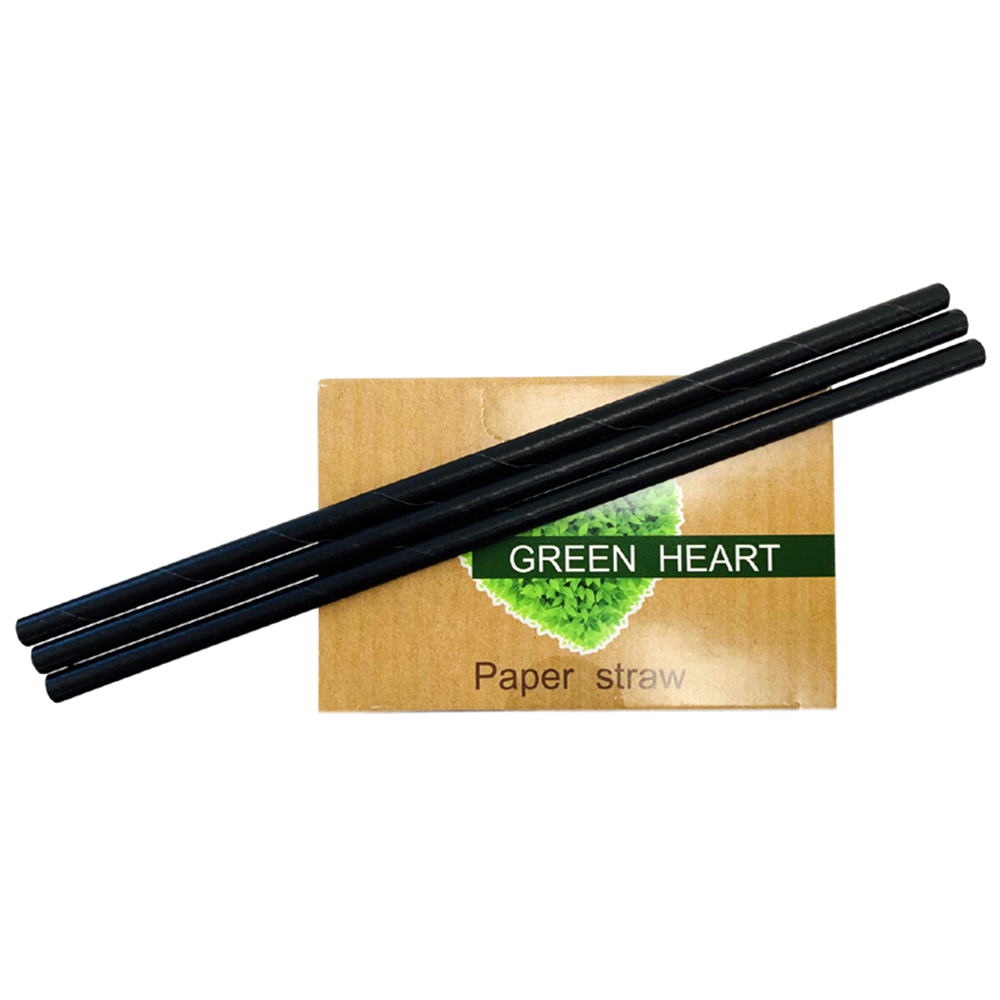 Picture of Paper Straw - Black - 6 x 150mm (6") 200/Box Picture of Paper Straw - Black - 6 x 150mm (6") 200/Box