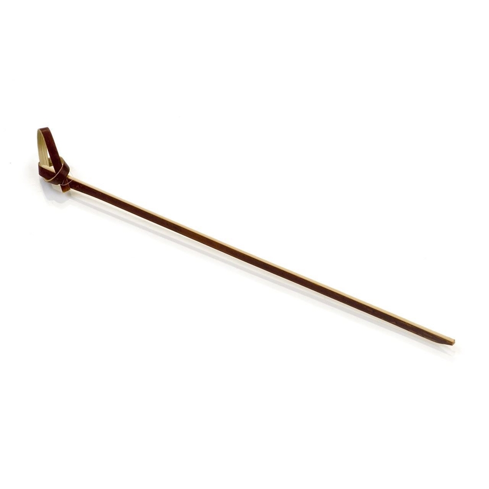 Picture of 3.5" Bamboo Knot Picks - 90mm - Red (100/Pack)
