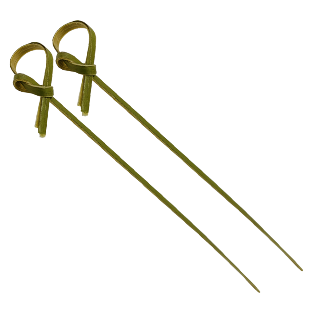 Picture of 4.7" Bamboo Knot Picks - 120mm - Green (100/Pack)
