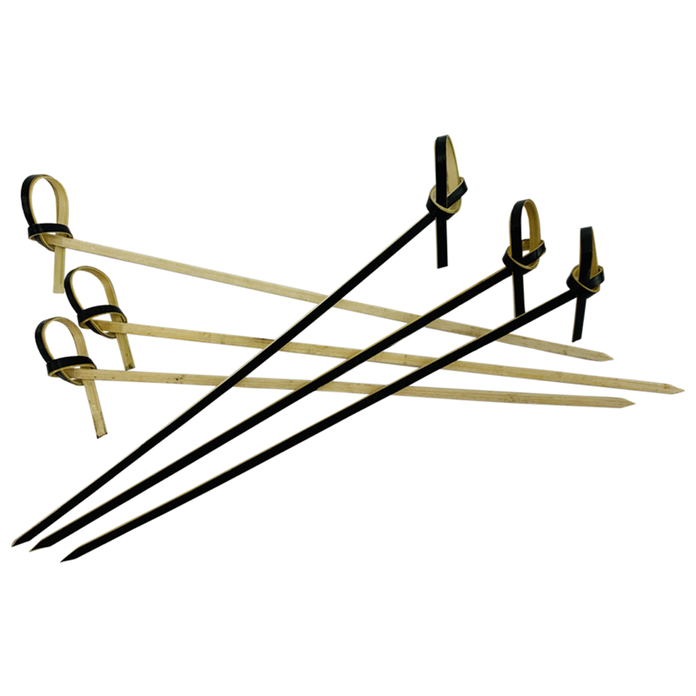 Picture of 3.5" Bamboo Knot Picks - 90mm - Black (100/Pack) Picture of 3.5" Bamboo Knot Picks - 90mm - Black (100/Pack)