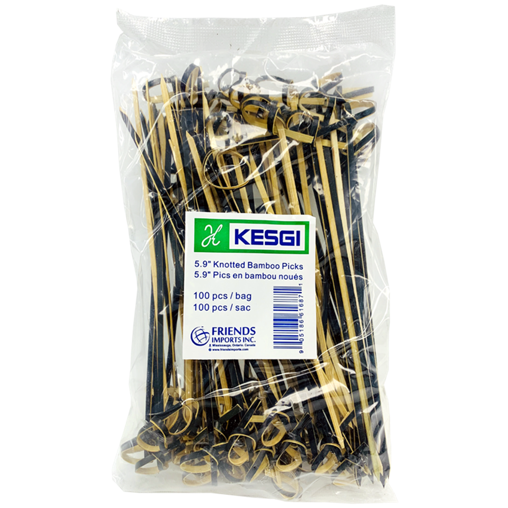 Picture of 3.5" Bamboo Knot Picks - 90mm - Black (100/Pack) Picture of 3.5" Bamboo Knot Picks - 90mm - Black (100/Pack)
