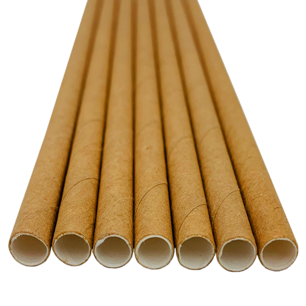 Picture of Paper Straw - Brown - 8 x 150mm (6") 200/Box
