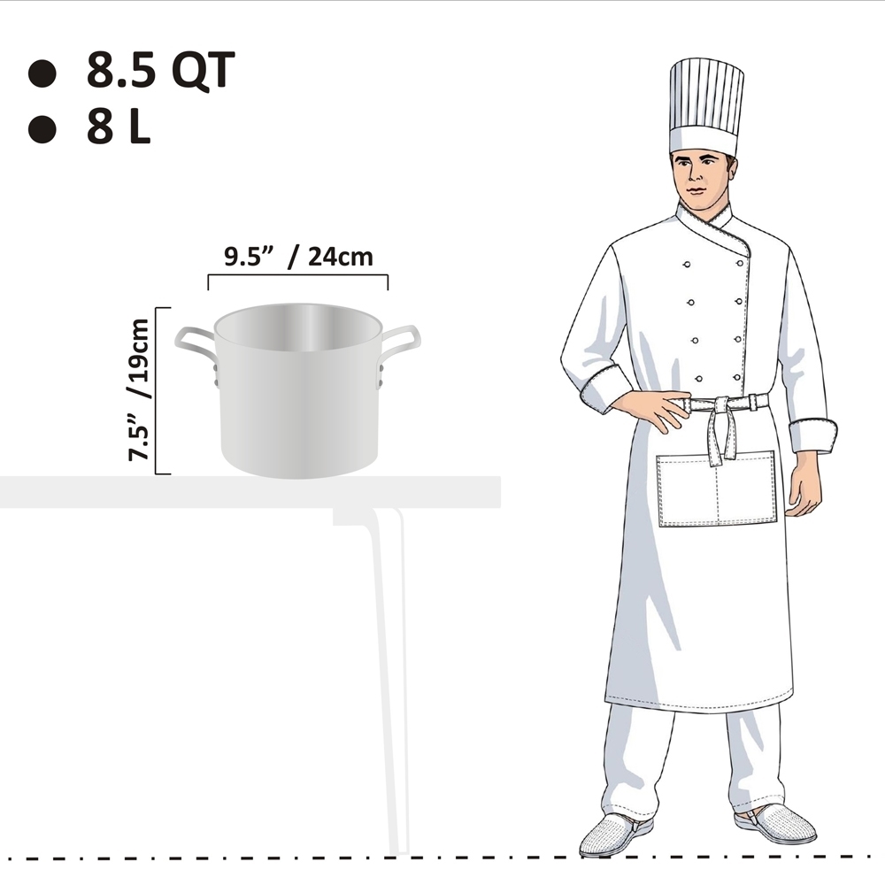 Picture of 8L Standard Weight Stock Pot - 4mm
