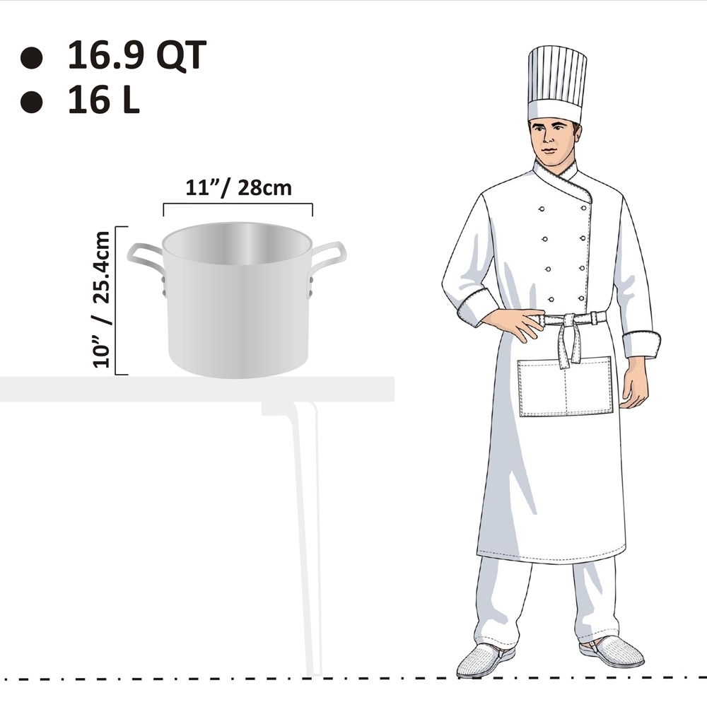 Picture of 16L Standard Weight Stock Pot - 4mm Picture of 16L Standard Weight Stock Pot - 4mm