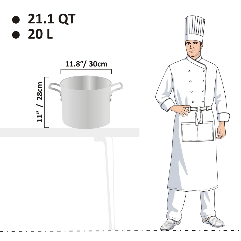 Picture of 20L Standard Weight Stock Pot - 4mm Picture of 20L Standard Weight Stock Pot - 4mm