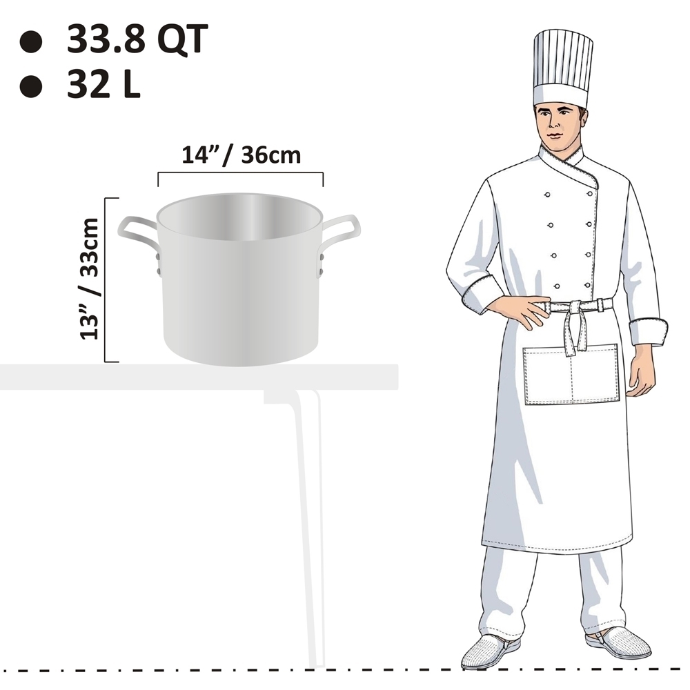 Picture of 32L Standard Weight Stock Pot - 4mm Picture of 32L Standard Weight Stock Pot - 4mm