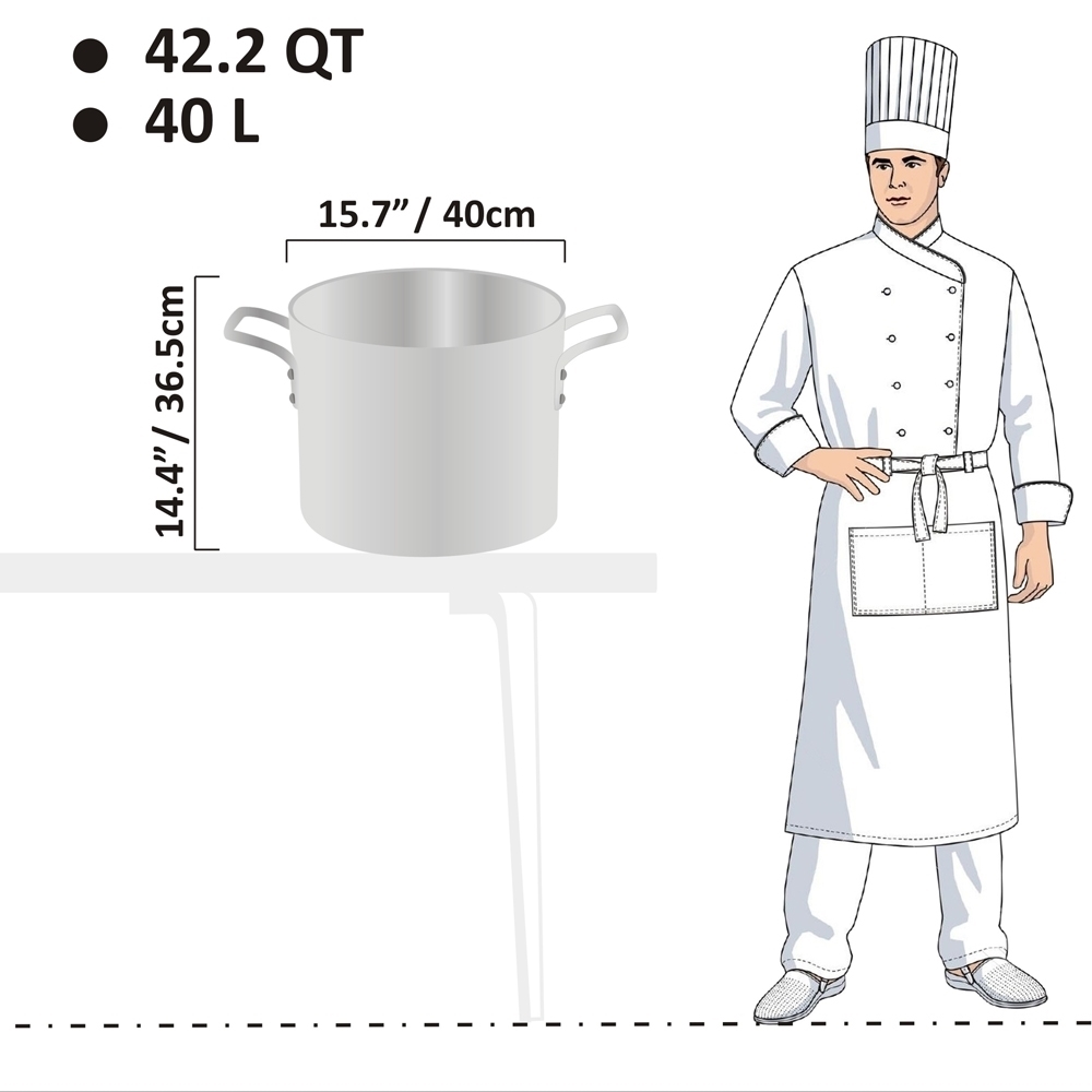 Picture of 40L Standard Weight Stock Pot - 4mm