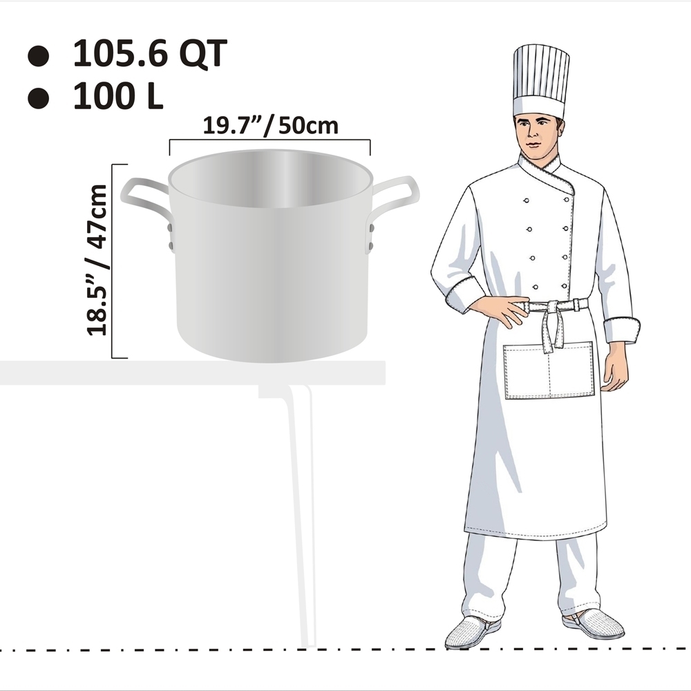 Picture of 100L Standard Weight Stock Pot - 5mm Picture of 100L Standard Weight Stock Pot - 5mm