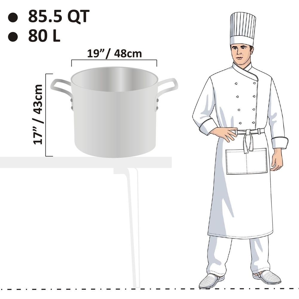 Picture of 80L Standard Weight Stock Pot - 5mm