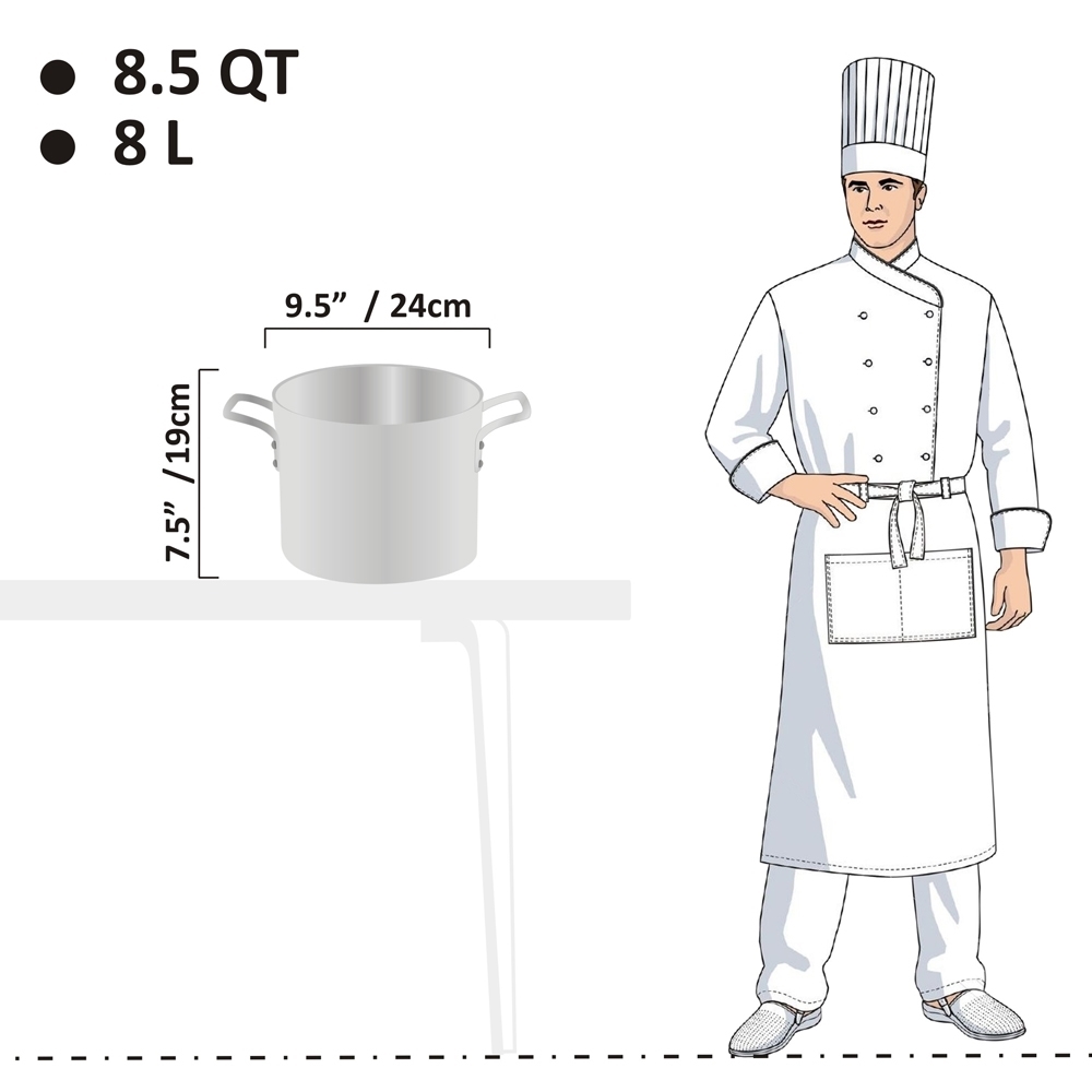 Picture of 8L Heavy Weight Stock Pot - 6mm Picture of 8L Heavy Weight Stock Pot - 6mm