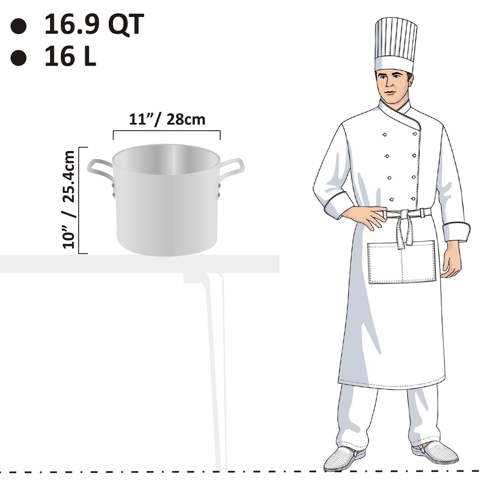 Picture of 16L Heavy Weight Stock Pot - 6mm Picture of 16L Heavy Weight Stock Pot - 6mm