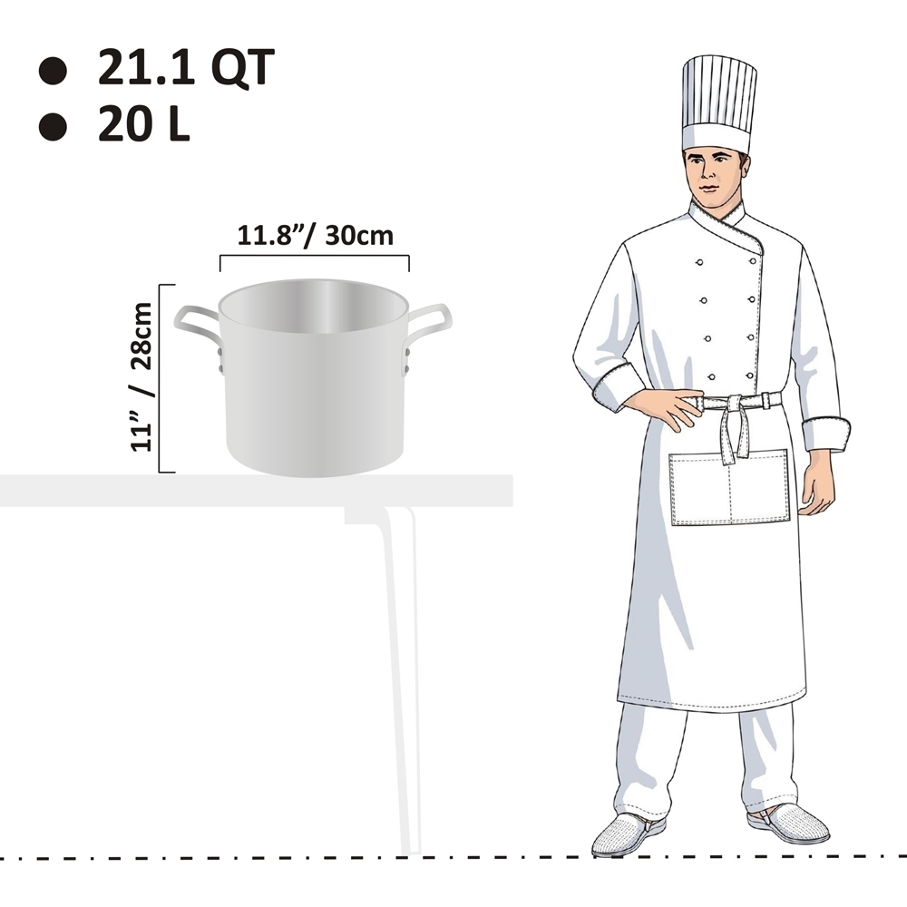 Picture of 20L Heavy Weight Stock Pot - 6mm