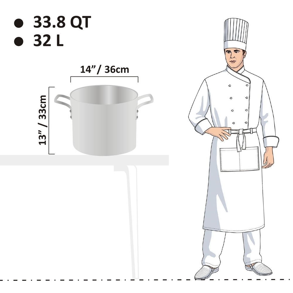 Picture of 32L Heavy Weight Stock Pot - 6mm Picture of 32L Heavy Weight Stock Pot - 6mm