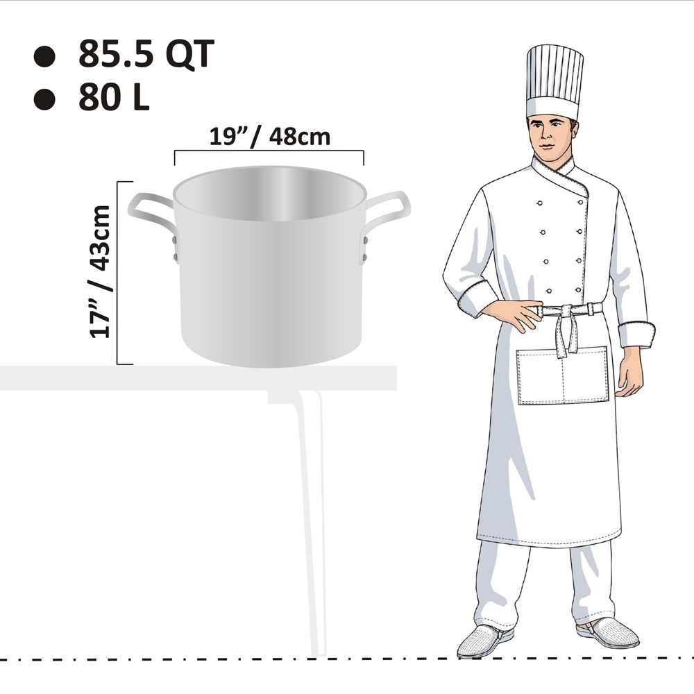 Picture of 80L Heavy Weight Stock Pot - 7mm