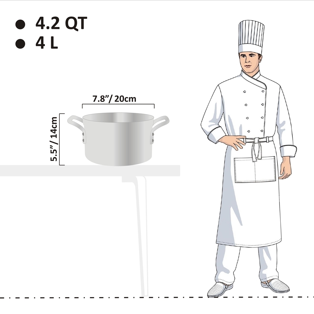 Picture of 4L Standard Weight Sauce Pot - 4mm Picture of 4L Standard Weight Sauce Pot - 4mm