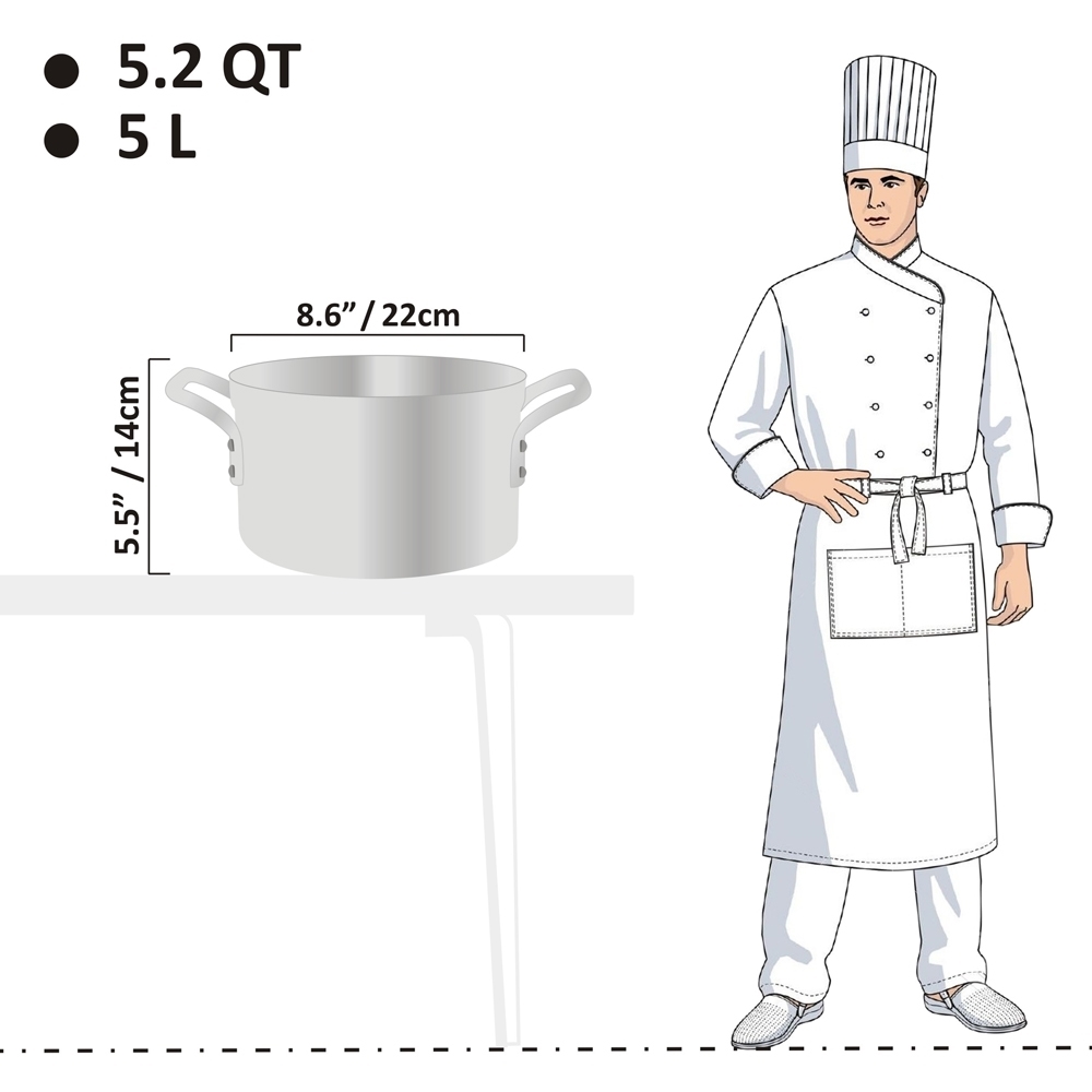 Picture of 5L Standard Weight Sauce Pot - 4mm Picture of 5L Standard Weight Sauce Pot - 4mm