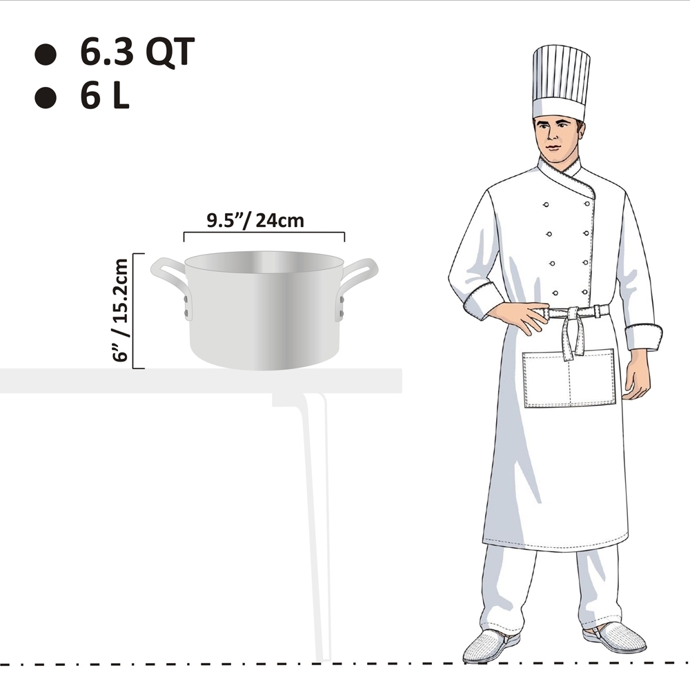 Picture of 6L Standard Weight Sauce Pot - 4mm Picture of 6L Standard Weight Sauce Pot - 4mm