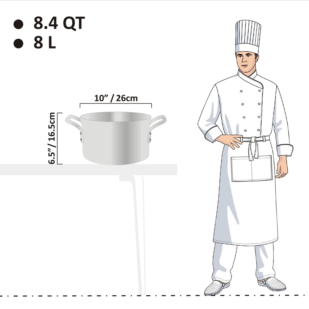 Picture of 8L Standard Weight Sauce Pot - 4mm Picture of 8L Standard Weight Sauce Pot - 4mm
