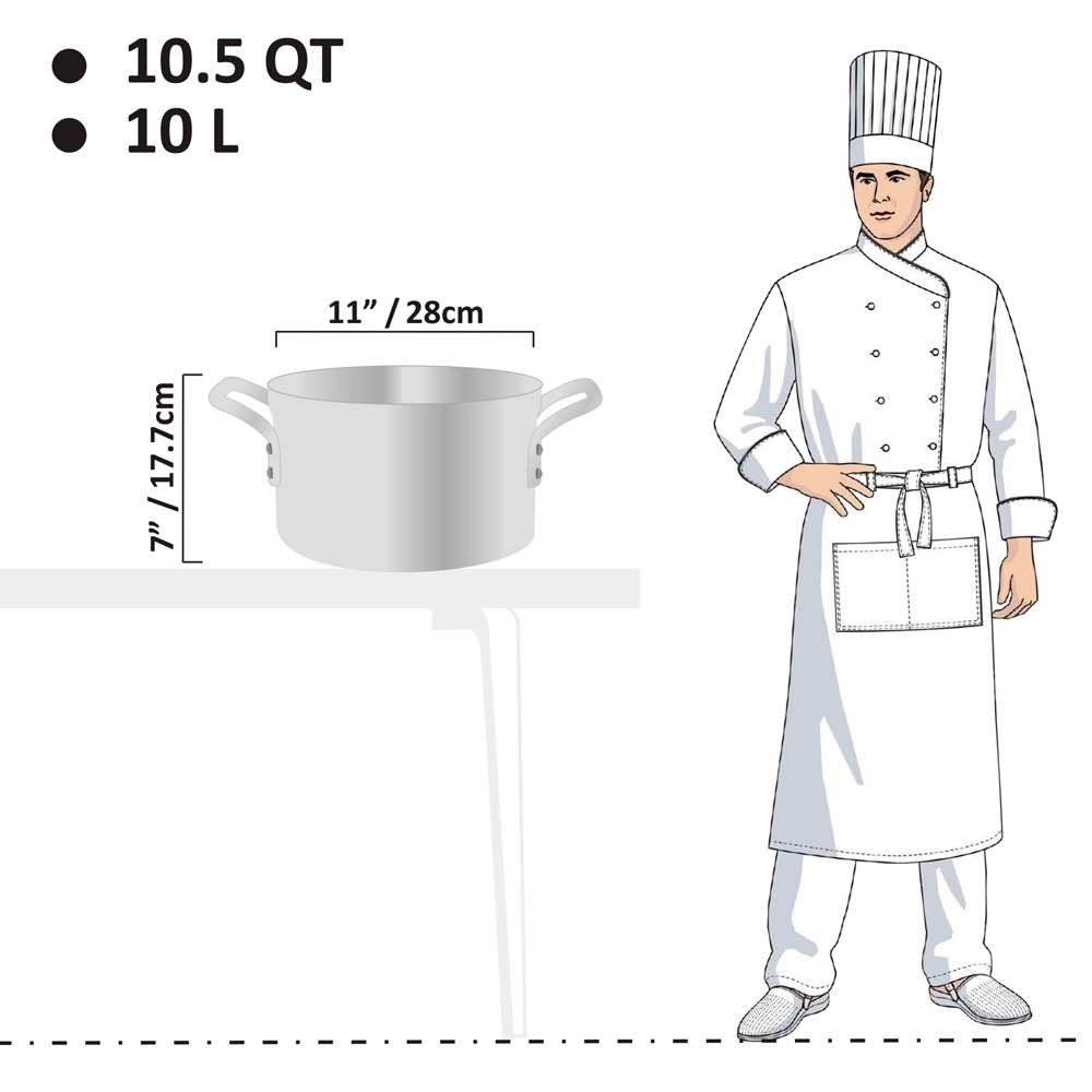 Picture of 10L Standard Weight Sauce Pot - 4mm Picture of 10L Standard Weight Sauce Pot - 4mm