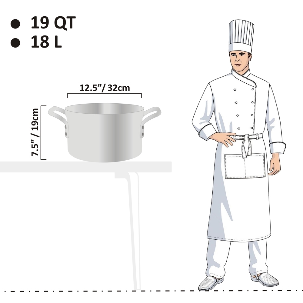 Picture of 18L Standard Weight Sauce Pot - 4mm Picture of 18L Standard Weight Sauce Pot - 4mm