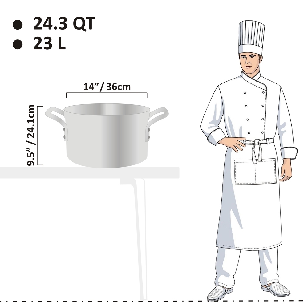 Picture of 23L Standard Weight Sauce Pot - 4mm Picture of 23L Standard Weight Sauce Pot - 4mm
