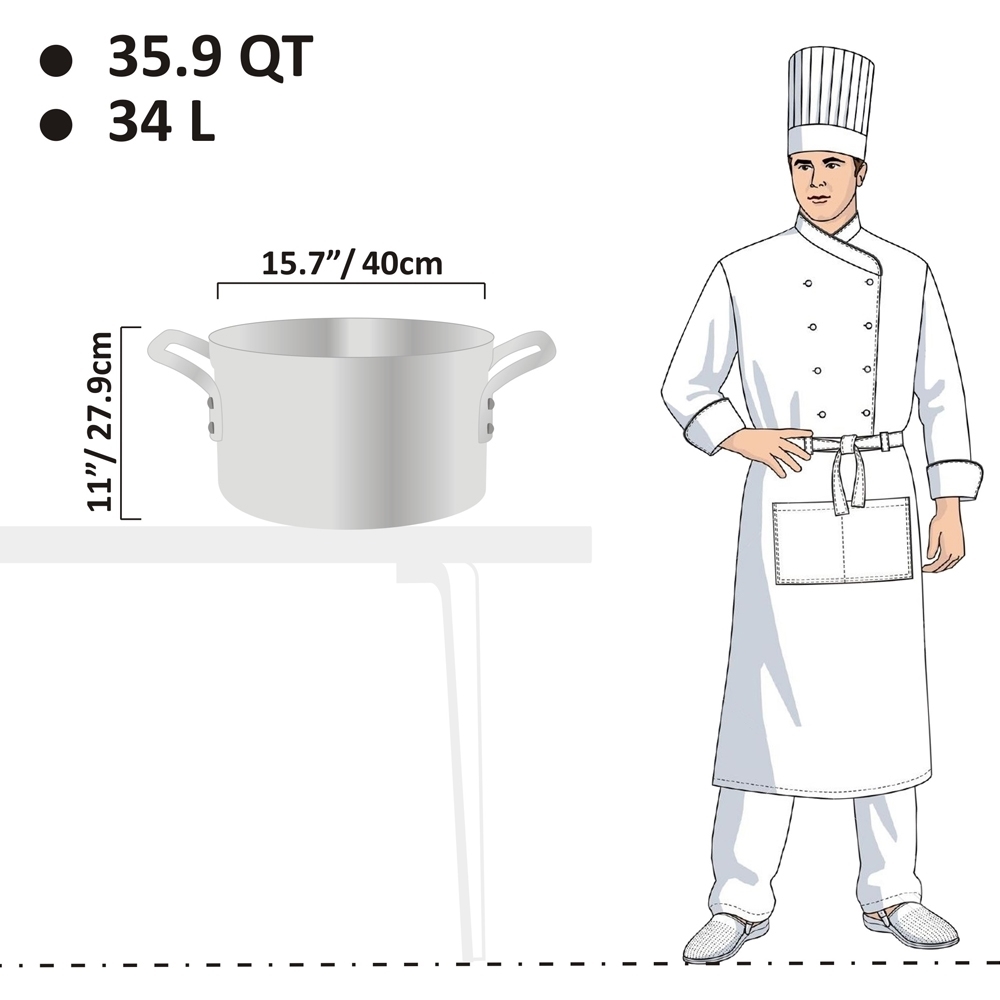 Picture of 34L Standard Weight Sauce Pot - 4mm Picture of 34L Standard Weight Sauce Pot - 4mm