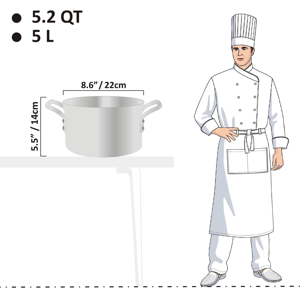 Picture of 5L Heavy Weight Sauce Pot - 6mm Picture of 5L Heavy Weight Sauce Pot - 6mm