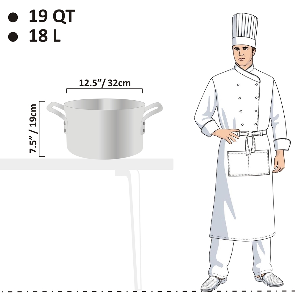 Picture of 18L Heavy Weight Sauce Pot - 6mm Picture of 18L Heavy Weight Sauce Pot - 6mm