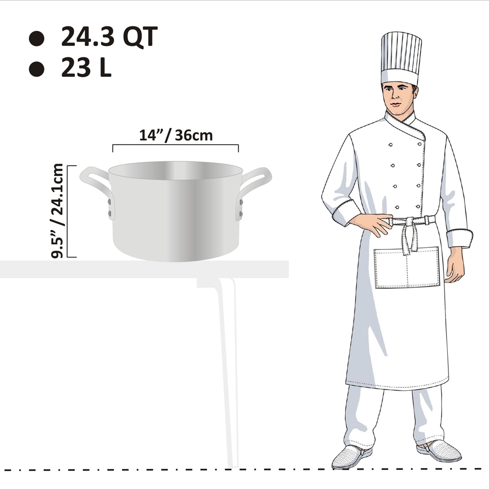 Picture of 23L Heavy Weight Sauce Pot - 6mm Picture of 23L Heavy Weight Sauce Pot - 6mm