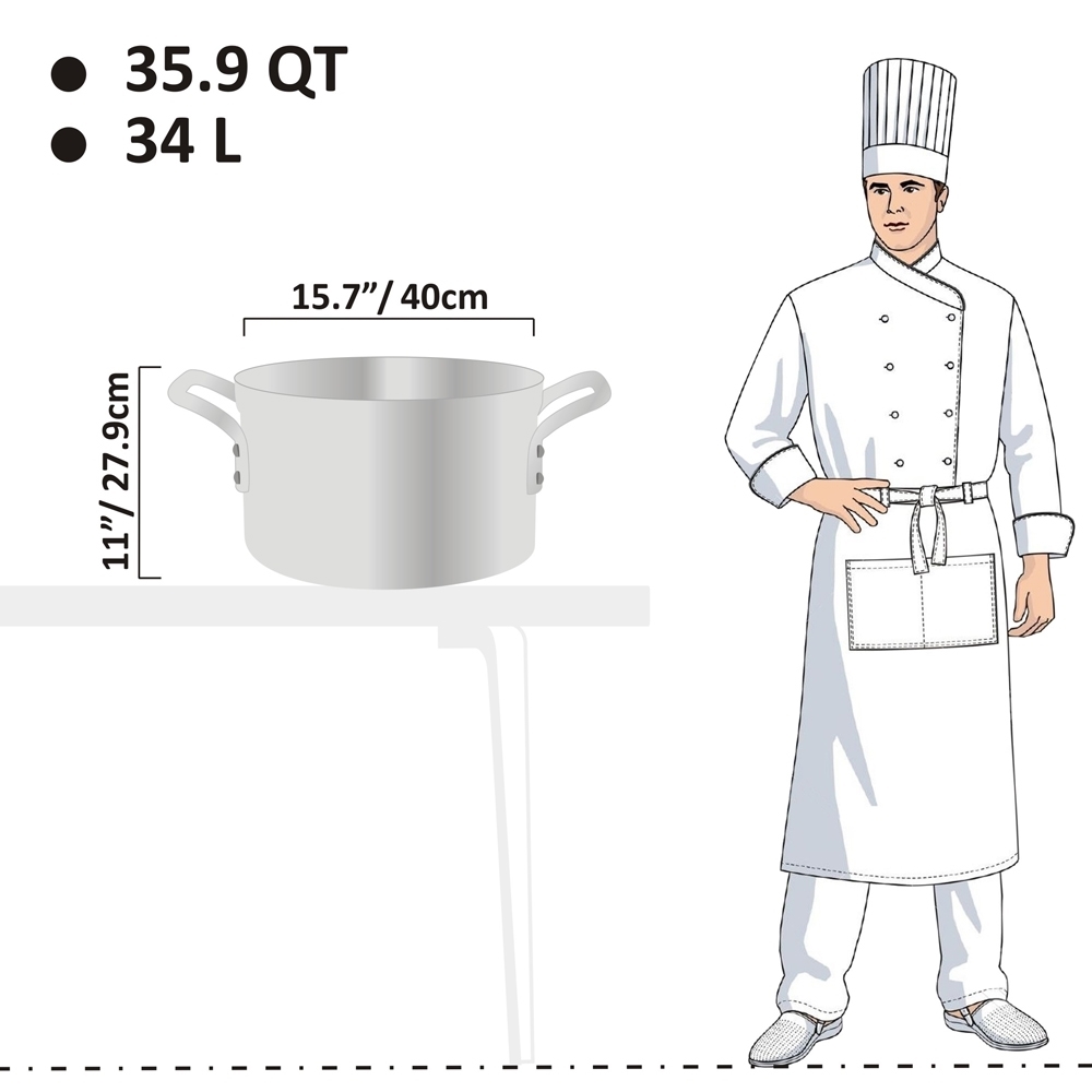 Picture of 34L Heavy Weight Sauce Pot - 6mm Picture of 34L Heavy Weight Sauce Pot - 6mm