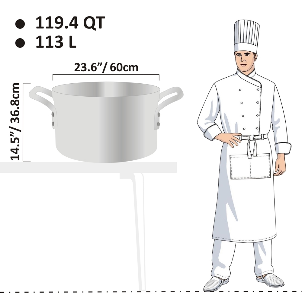 Picture of 113L Heavy Weight Sauce Pot - 7mm Picture of 113L Heavy Weight Sauce Pot - 7mm