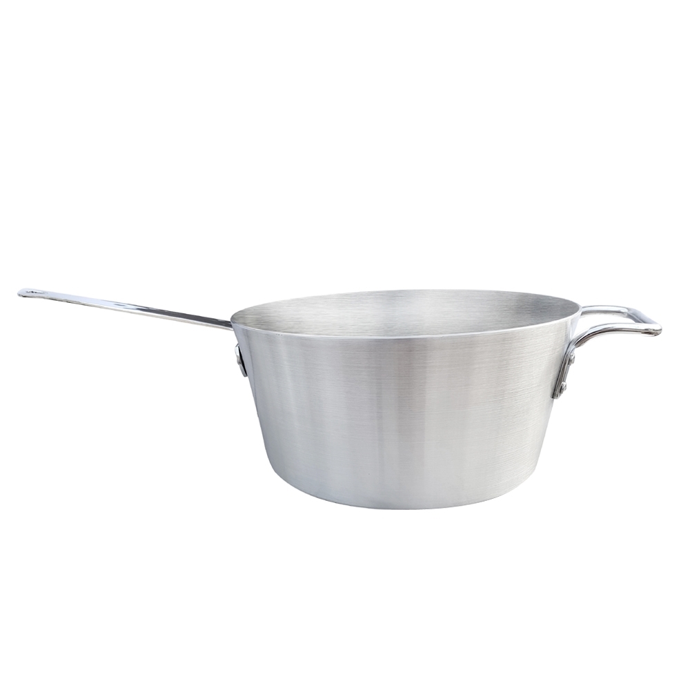 Picture of 8.5L Heavy Weight Tapered Sauce Pan with Helper Handle - 6mm Picture of 8.5L Heavy Weight Tapered Sauce Pan with Helper Handle - 6mm