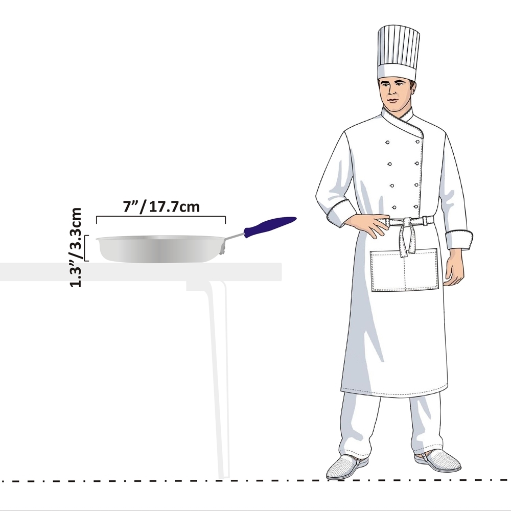 Picture of 7" Induction Ready Fry Pan with Removable Sleeve Eclipse Non-Stick Finish - 3.5mm