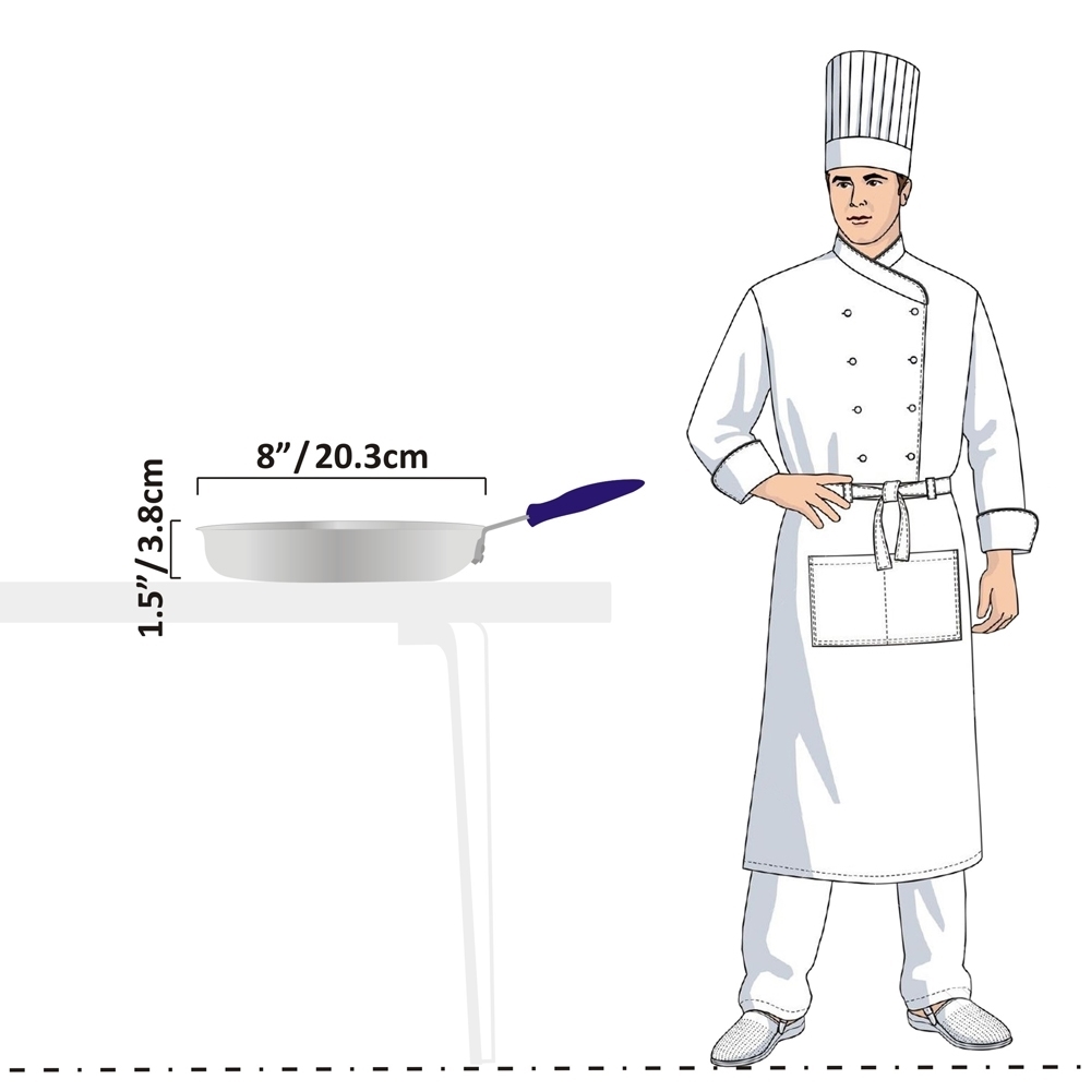 Picture of 8" Induction Ready Fry Pan with Removable Sleeve Eclipse Non-Stick Finish - 3.5mm Picture of 8" Induction Ready Fry Pan with Removable Sleeve Eclipse Non-Stick Finish - 3.5mm