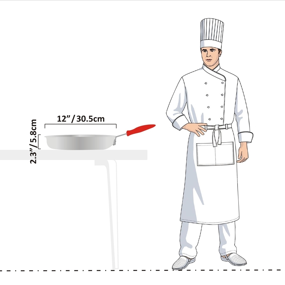 Picture of 12" Induction Ready Fry Pan with Removable Sleeve Eclipse Non-Stick Finish - 3.5mm Picture of 12" Induction Ready Fry Pan with Removable Sleeve Eclipse Non-Stick Finish - 3.5mm