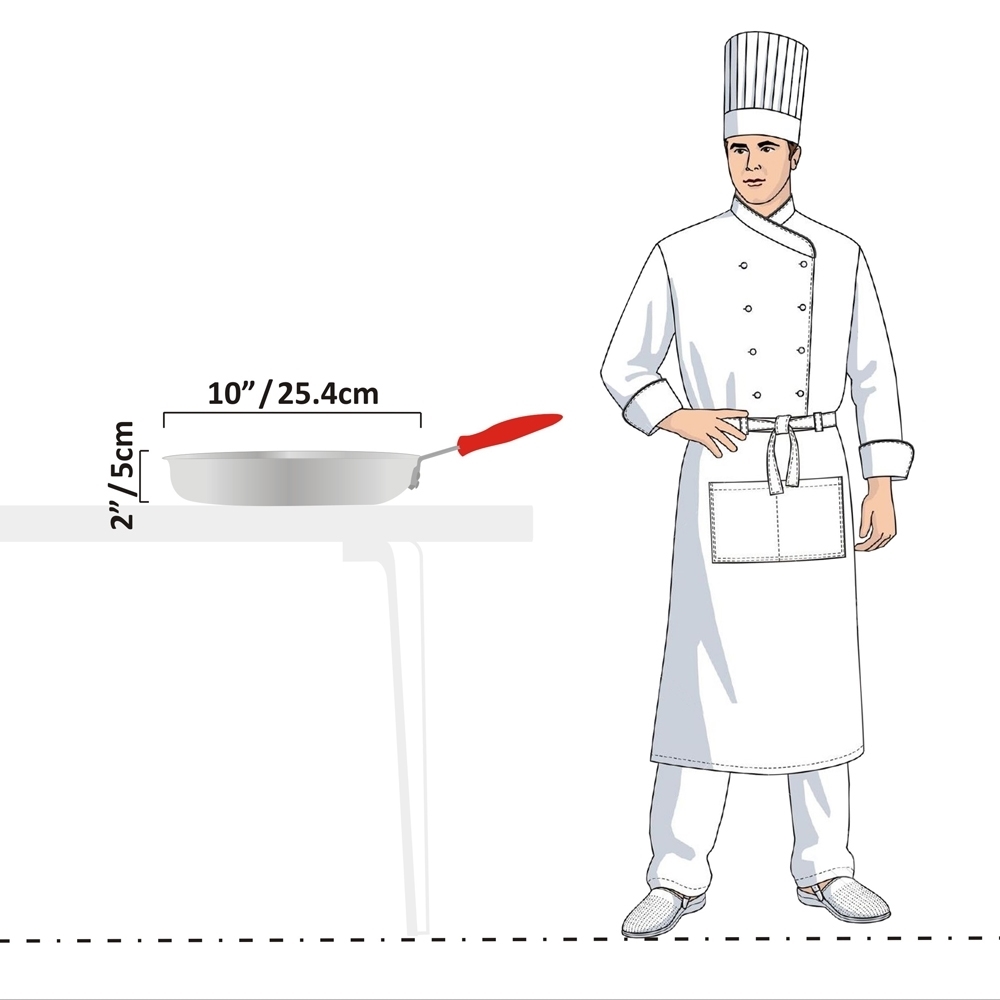 Picture of 10" Natural Finish Induction Ready Fry Pan with Removable Sleeve - 3.5mm