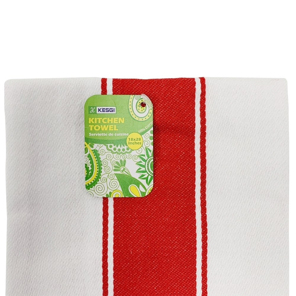 Picture of Kitchen Towel Red Stripe - 18 x 28"  (1/Pack)