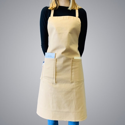 Picture of Full Body Apron with 3 Pockets - Beige