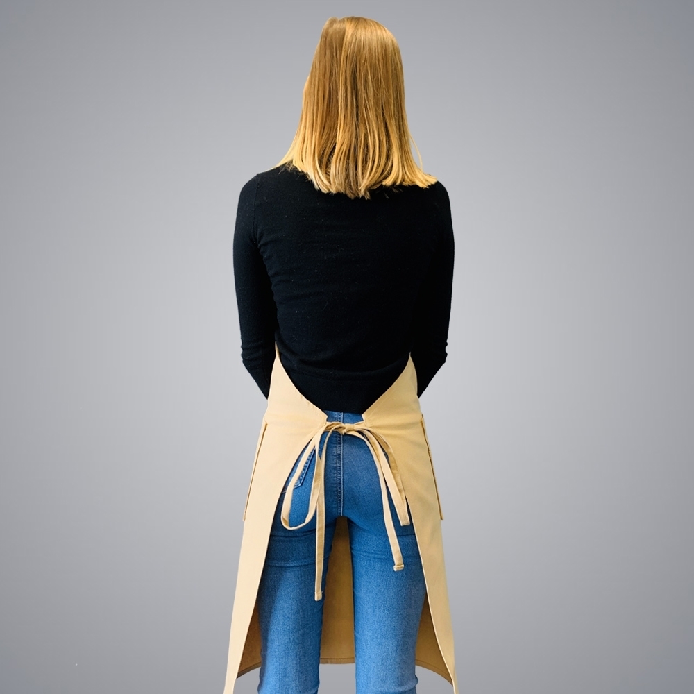 Picture of Full Body Apron with 3 Pockets - Beige