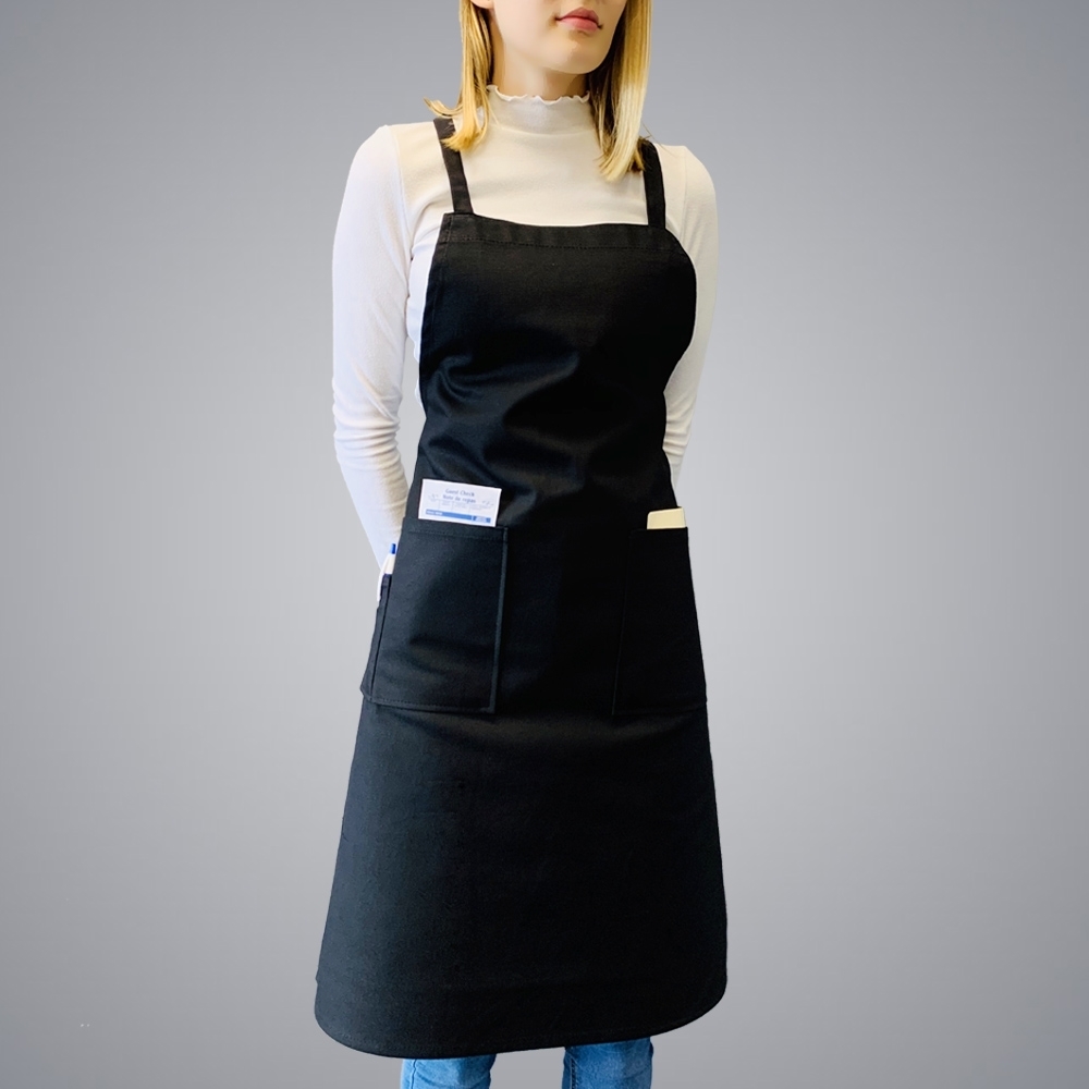 Picture of Full Body Apron with 3 Pockets - Black