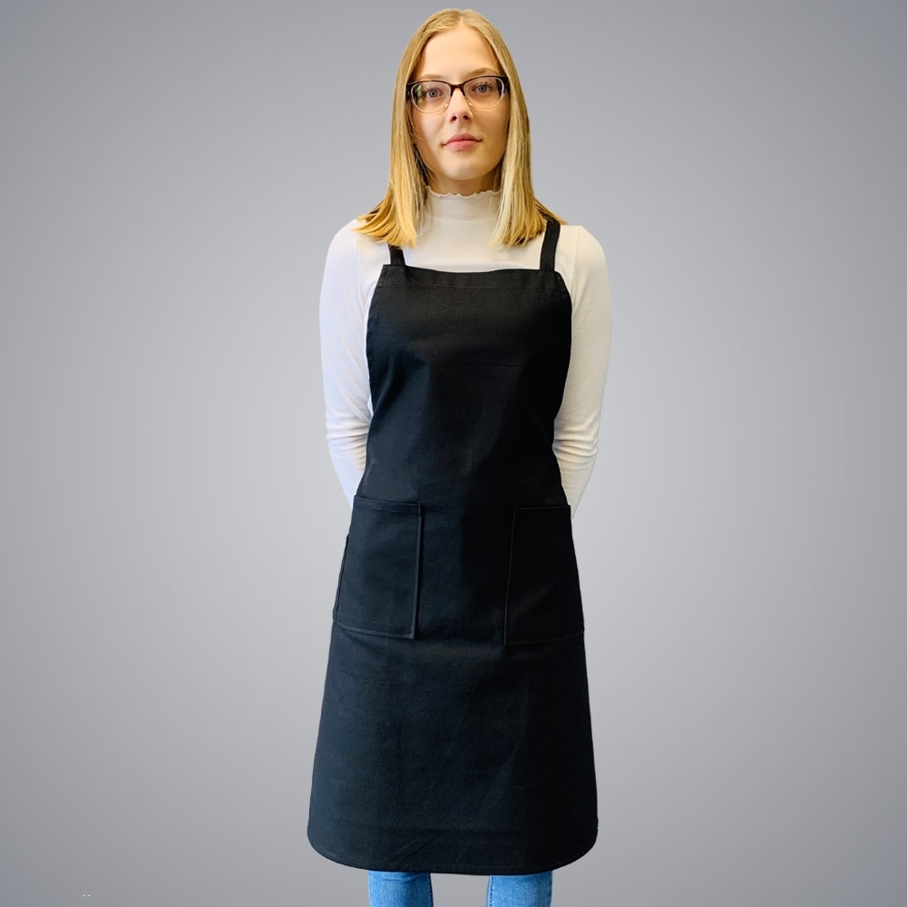 Picture of Full Body Apron with 3 Pockets - Black