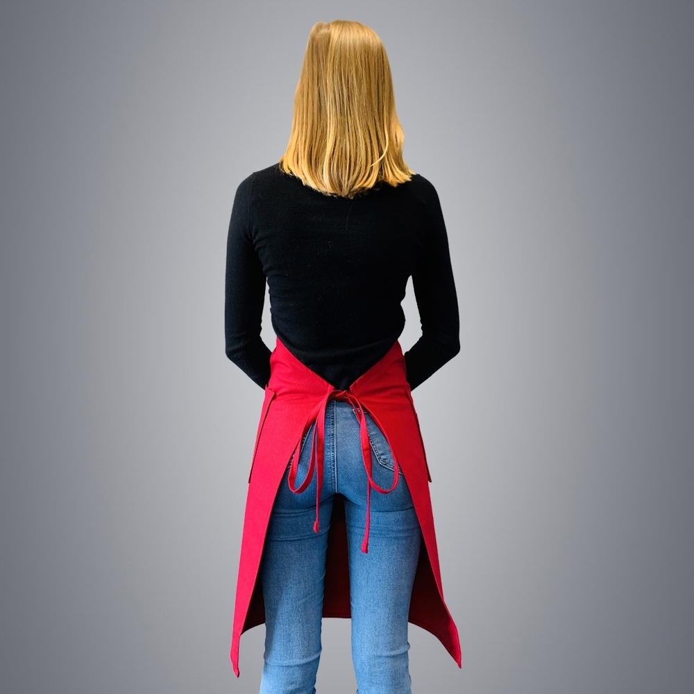 Picture of Full Body Apron with 3 Pockets - Burgundy
