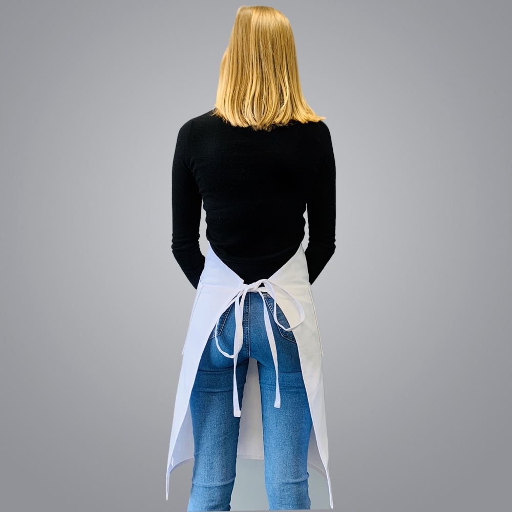 Picture of Full Body Apron with 3 Pockets - White