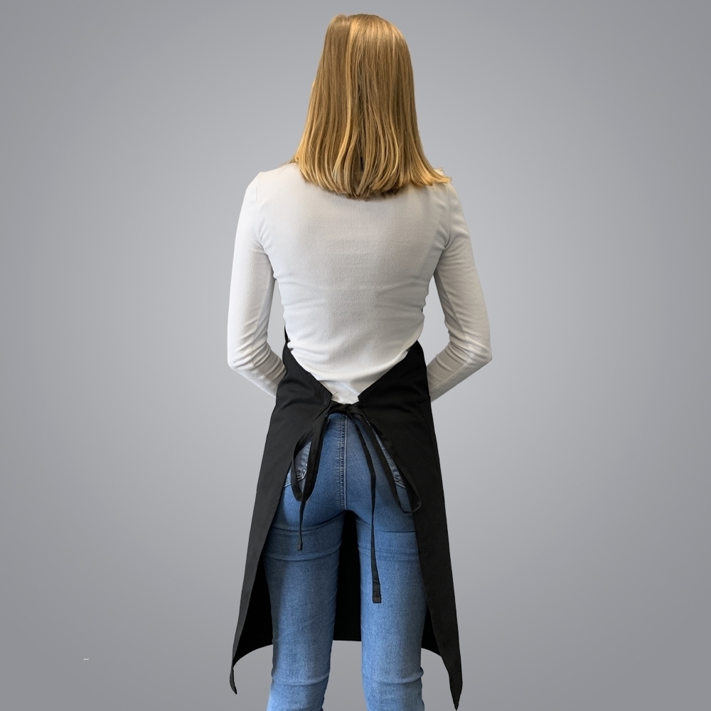 Picture of Full Body Apron with 2 Pockets - Black