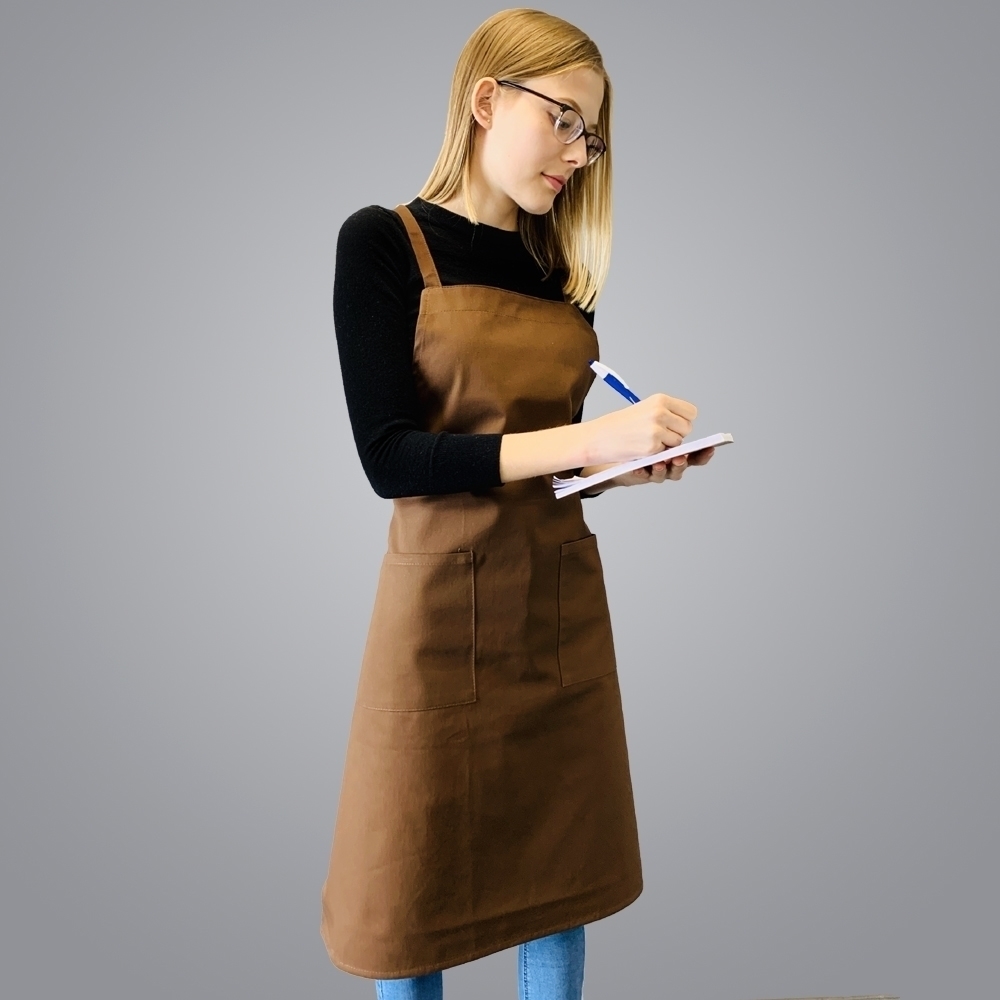 Picture of Full Body Apron with 2 Pockets - Chocolate