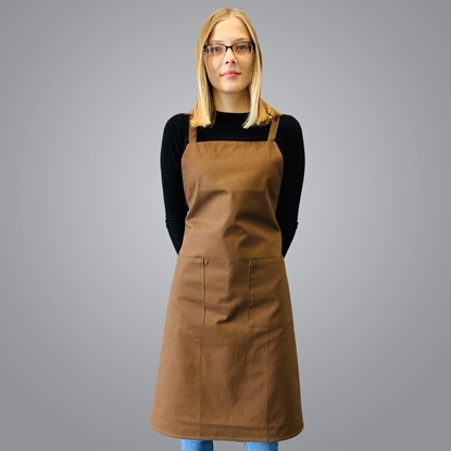 Picture of Full Body Apron with 2 Pockets - Chocolate